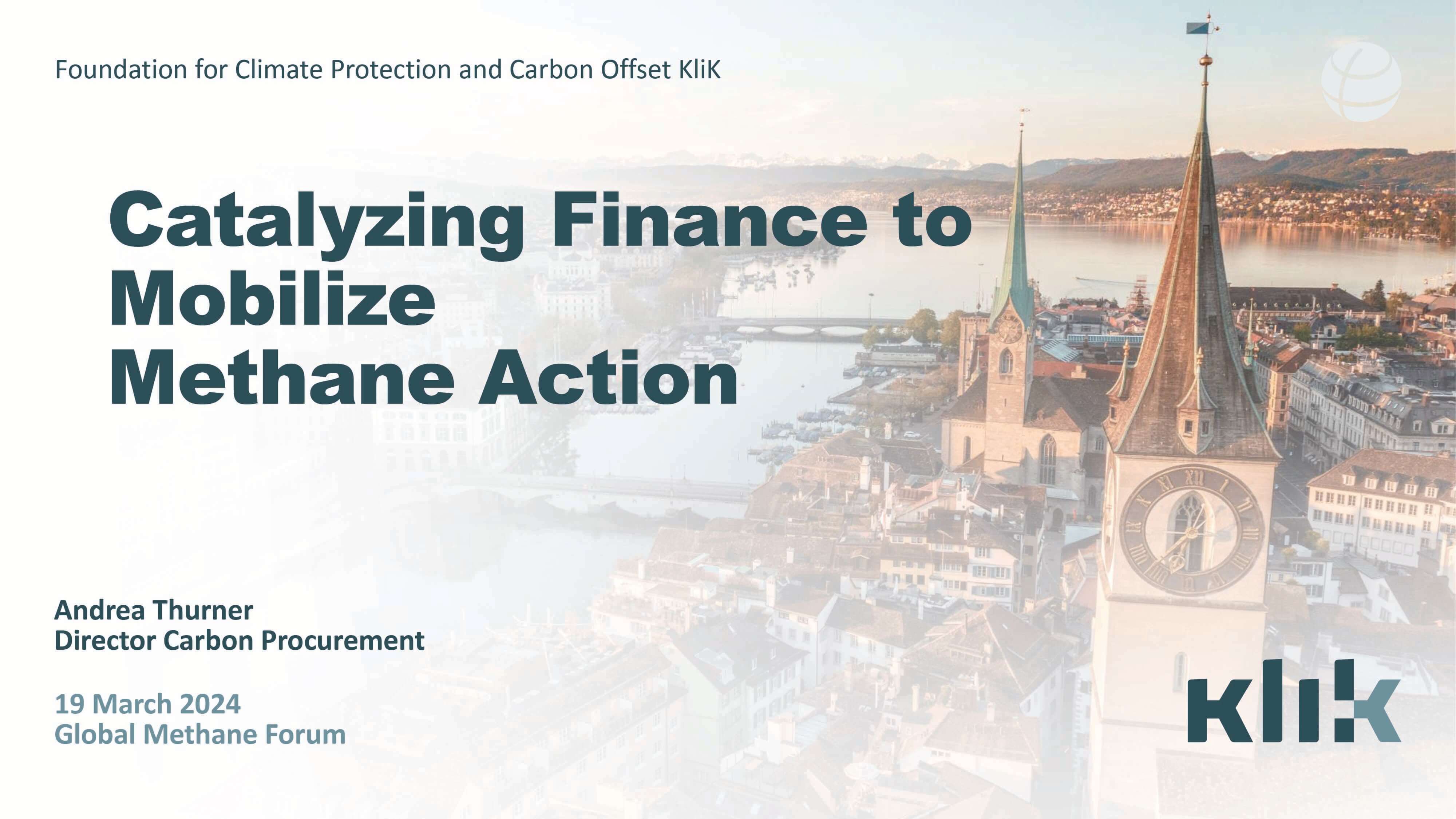 Catalyzing finance to mobilize methane action - Foundation for Climate Protection and Carbon Offset KliK
                                       